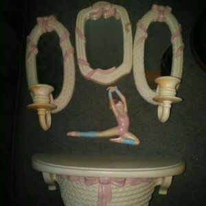 5Piece Homco Ballarina wall set